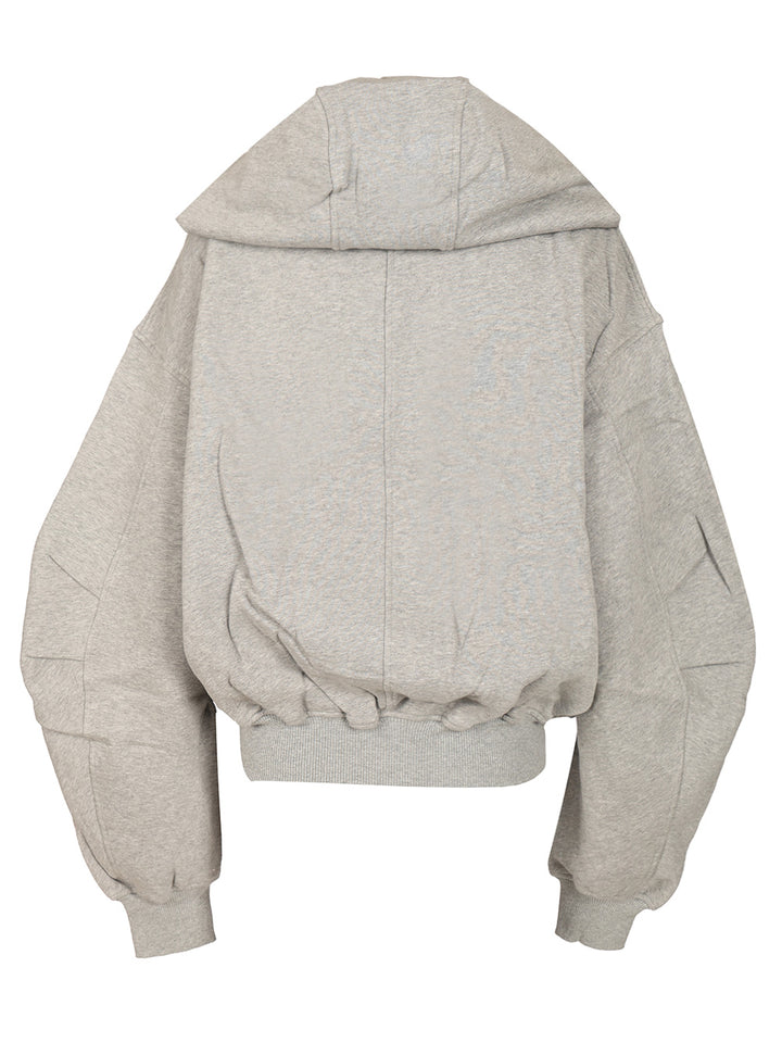 The Attico Fleece Hoodie Sweatshirts - Grey | d5ba8f350a432668efd8b31e31ae5b54b9002935