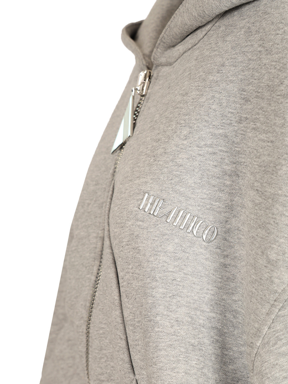 The Attico Fleece Hoodie Sweatshirts - Grey | 0510f2d7a358329da292fa031de7eefbce86bf2d
