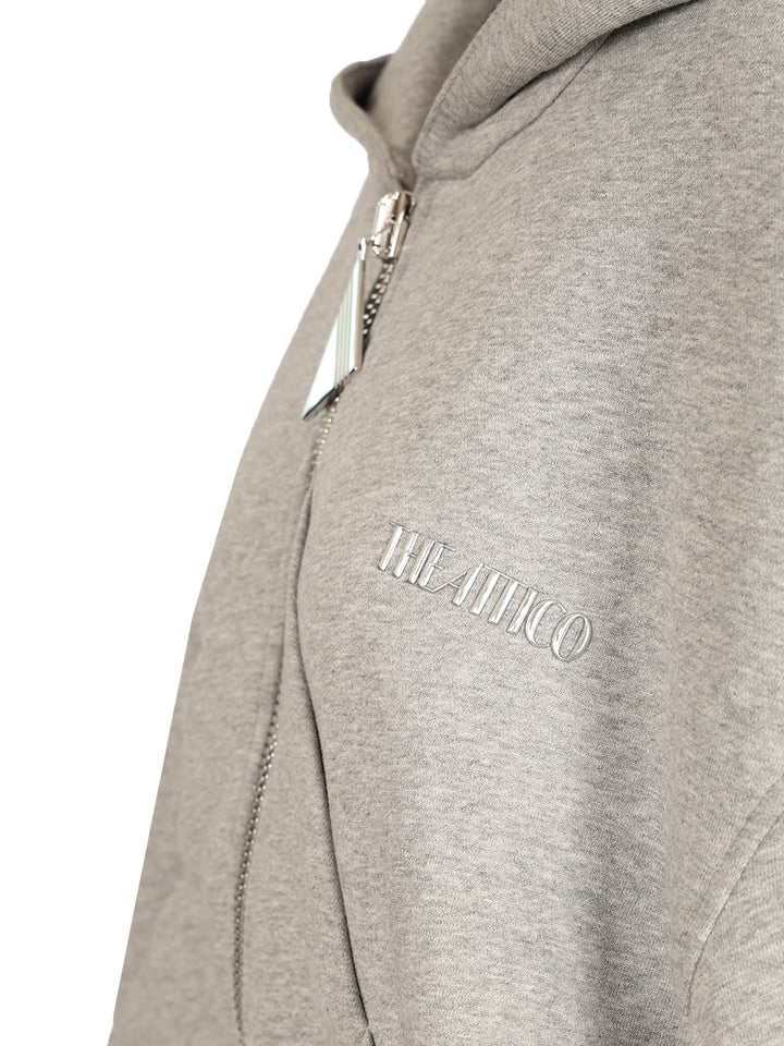 The Attico Fleece Hoodie Sweatshirts - Grey | 0510f2d7a358329da292fa031de7eefbce86bf2d