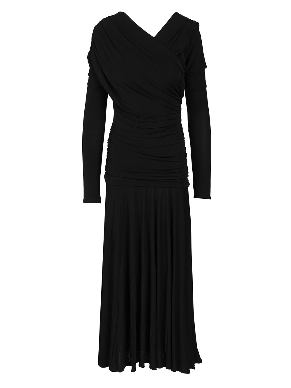 Ganni Ruffled Dress Dresses - Black | e9d2ded949646ebab3b2c238a004648302a9e1e2