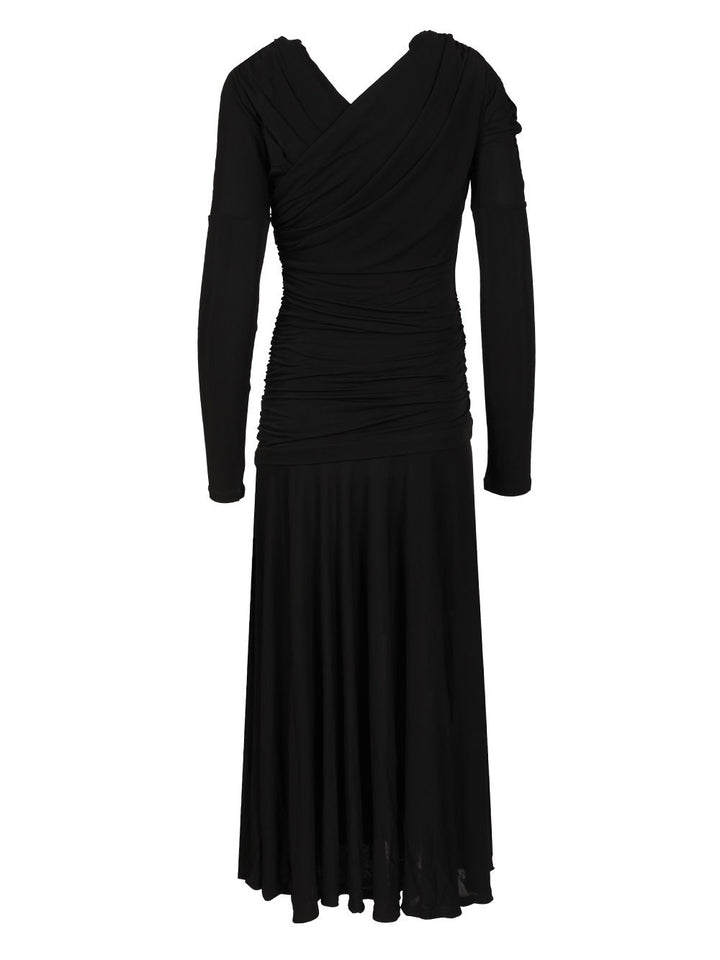 Ganni Ruffled Dress Dresses - Black | 401745096e96b8b06e3479483842c489af216bd1