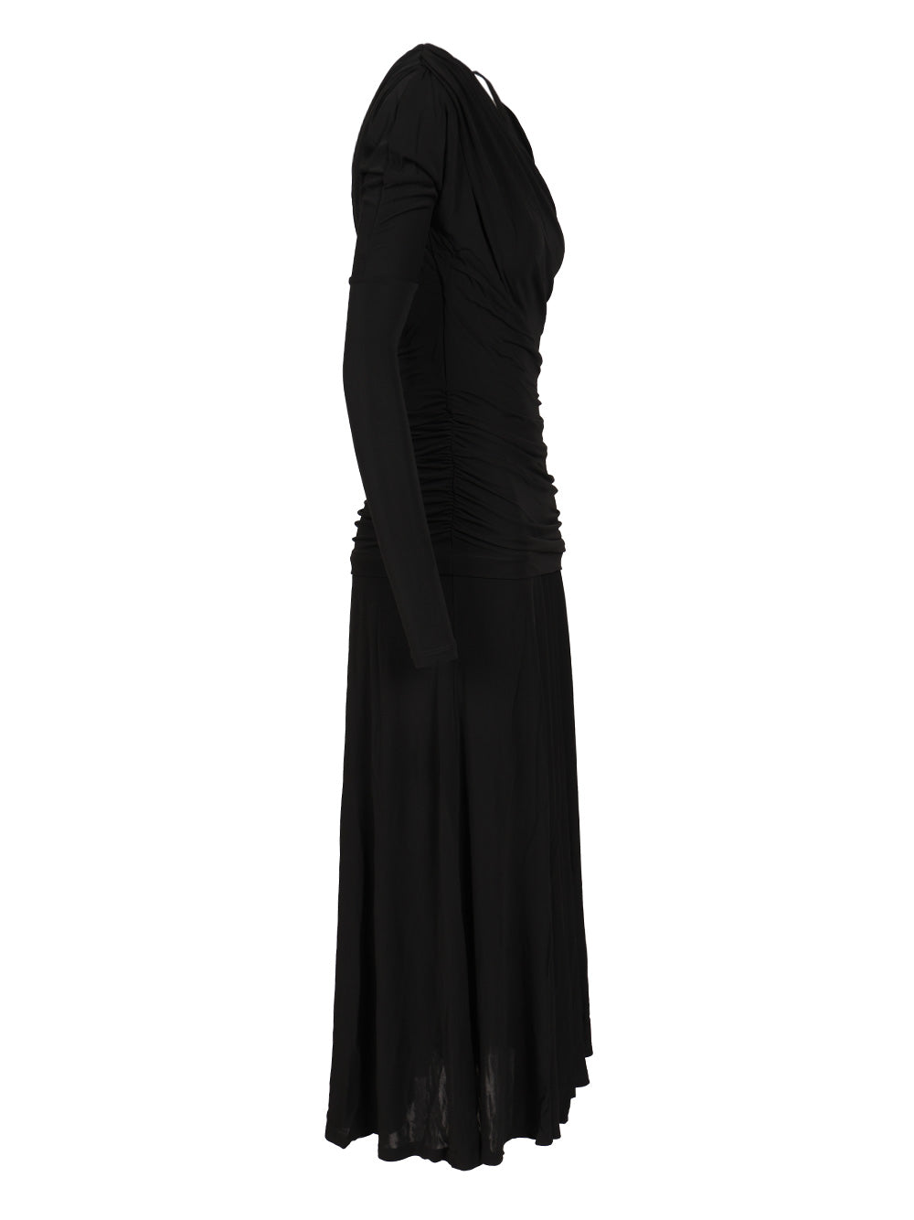 Ganni Ruffled Dress Dresses - Black | 18f3f1917093820f1f7aee2aff06343791b0889f