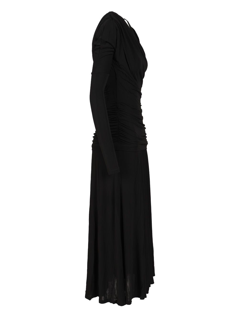 Ganni Ruffled Dress Dresses - Black | 1002d510e6e4a5ae23e7a500f40c0cbf74a8e503