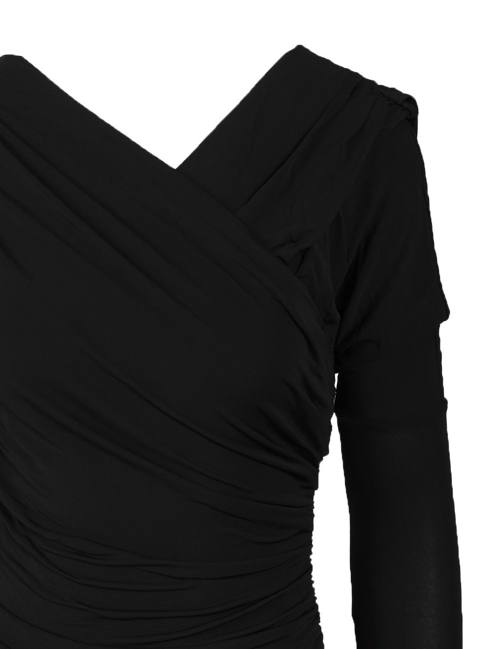 Ganni Ruffled Dress Dresses - Black | 828fe85a71883d40211da5c61977f3d14f09d544