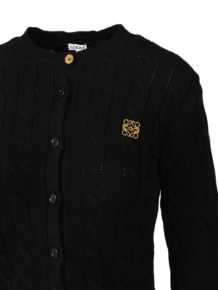 Loewe Cotton Cardigan Knitwear - Black | 38cbffc257069a6986df7408422d97d686c71d4c