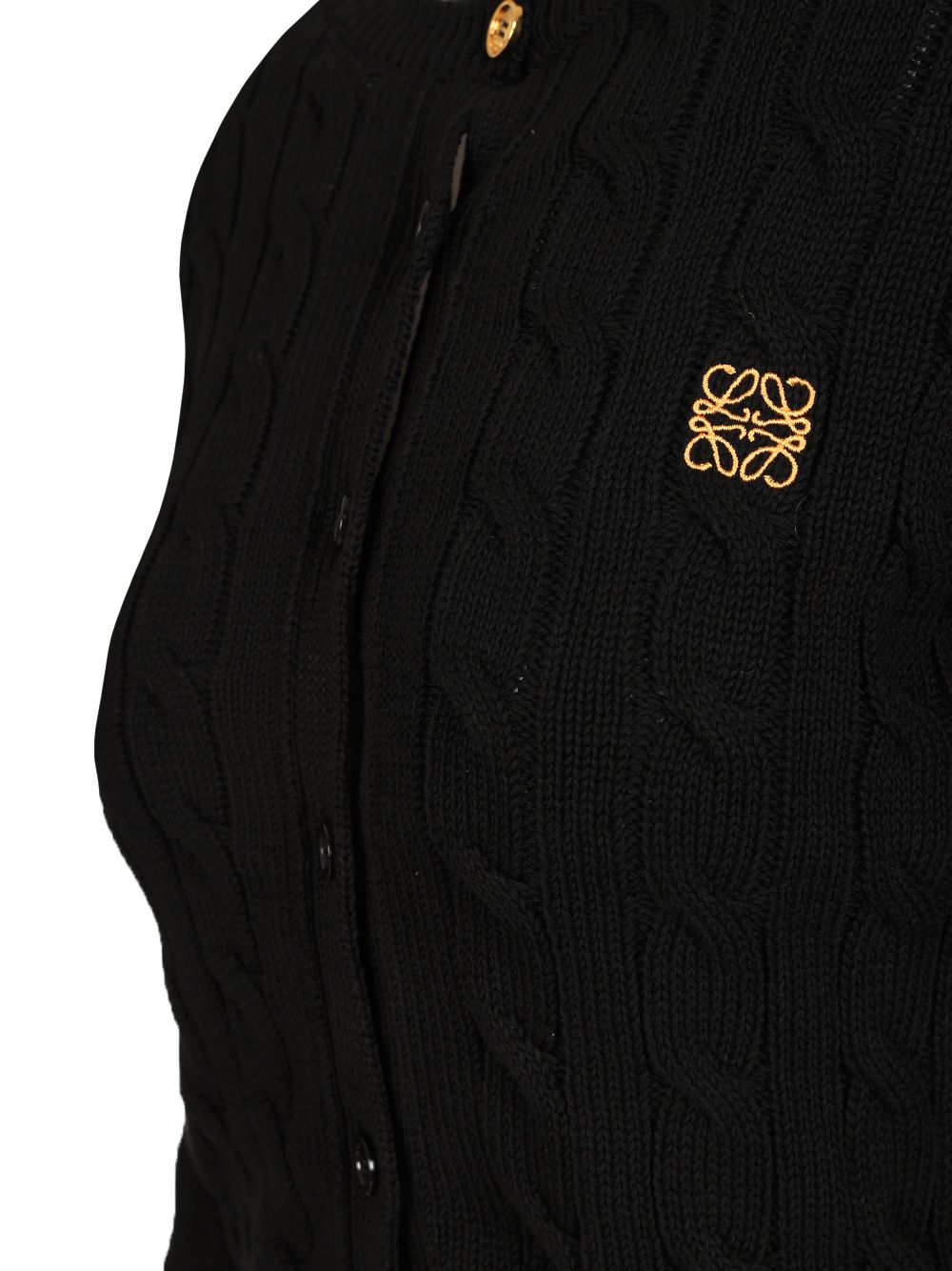 Loewe Cotton Cardigan Knitwear - Black | aee1a62142d31b1e17f5e7c38034687f48ebb5fc