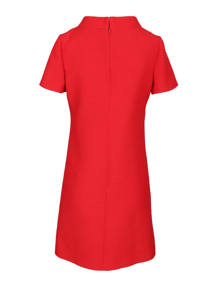 Valentino Garavani Short Crepe Couture Dress Dresses - Red | 2b3243960496cef801879b8bf6ff4b1d948aea75