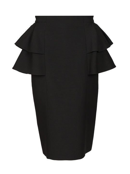 Crepe Couture Midi Skirt Skirts Black