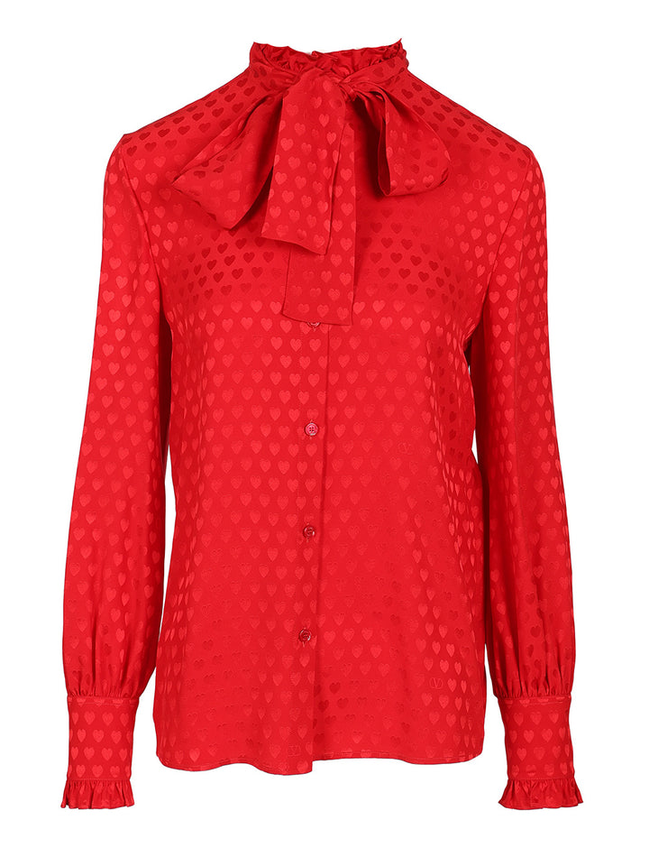 Valentino Garavani Shirt With La Cour De Coeur Print Shirts - Red | 87c680f3d48b363ec3da0b6d7cc9f82bc1b63e6f