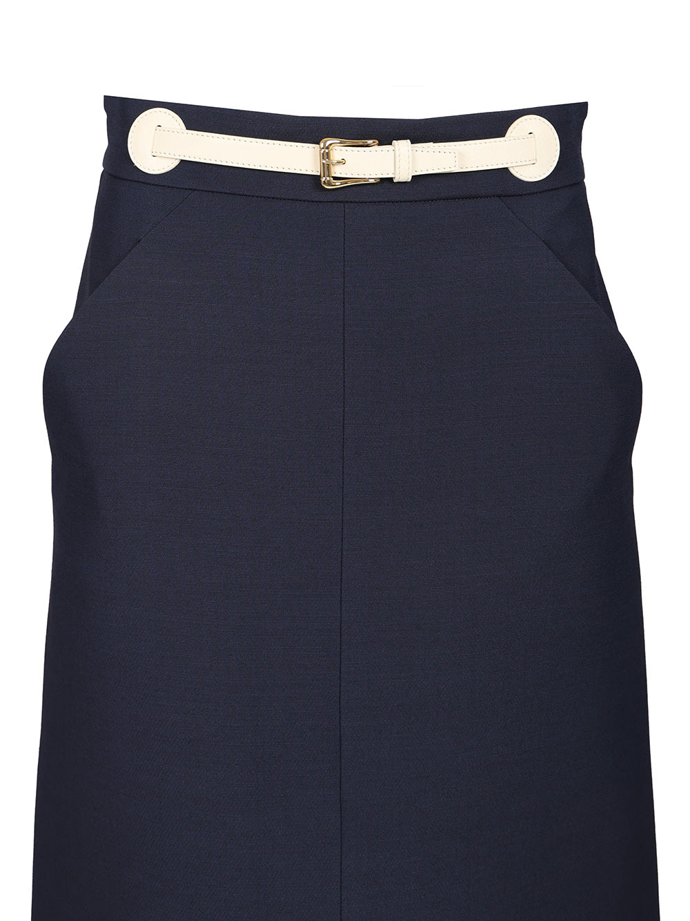 Valentino Garavani Wool And Silk Midi Skirt Skirts - Blue | 9107f1be9307df9f50a923197bd5c368a26640c4