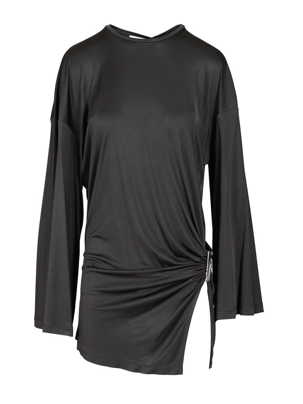 The Attico Shiny Jersey Mini Dress Dresses - Grey | 4a806ea6af1405b62f9329160f63896ca170abfa