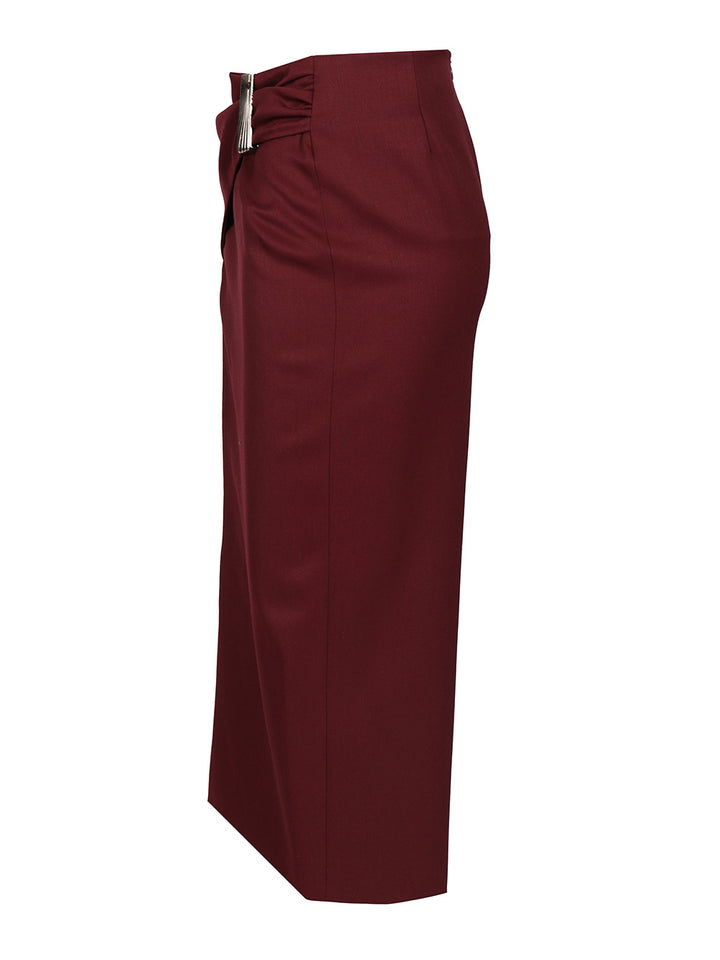 The Attico Wool Gabardine Midi Skirt Skirts - Bordeaux | e0ac41ec18375ac8d47b844bf374179894138050