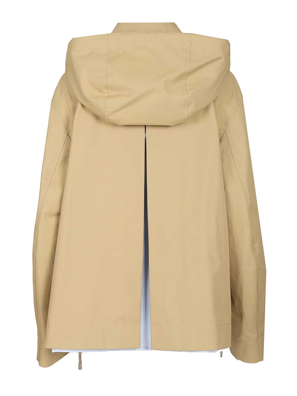 Loewe Hooded Parka Jackets - Beige | 87c9aabd21a80bd4b39829a19696b18b21813a91