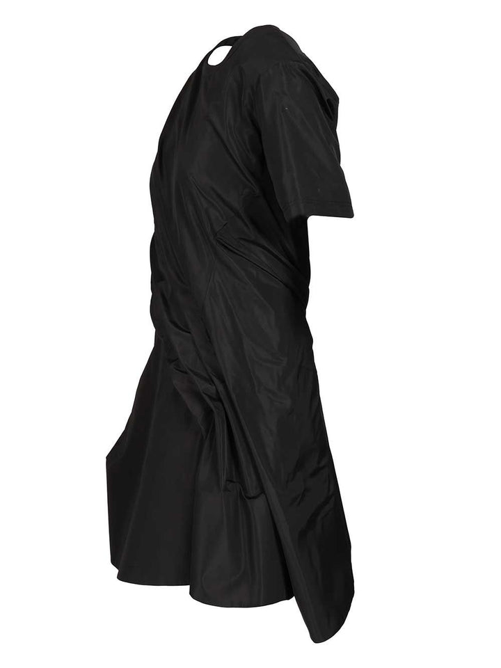 Loewe Twisted Dress In Silk Blend Taffeta Dresses - Black | 7a28a6e24a2668f1aabd3815e7c55c2403f2dc0d