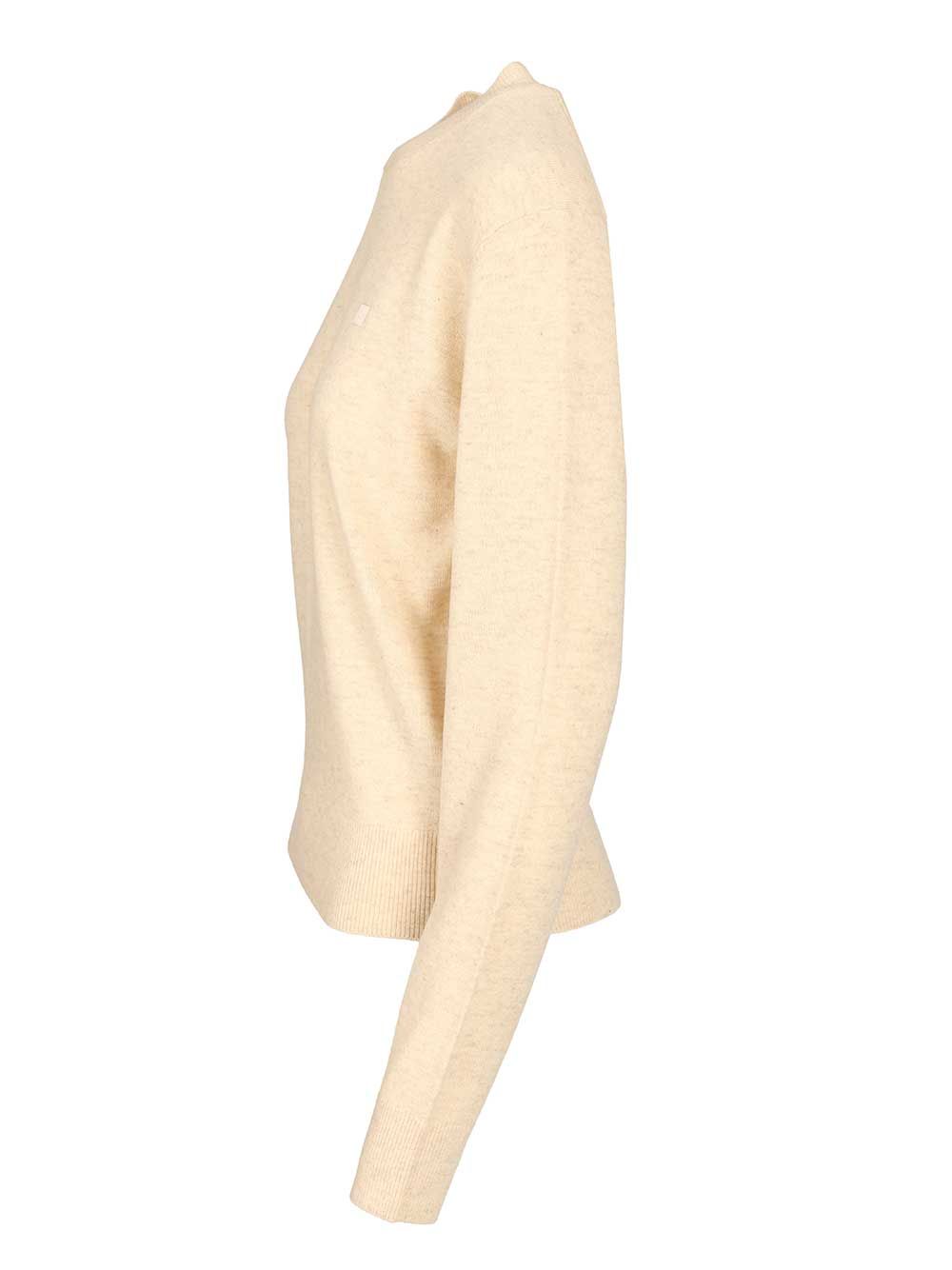 Acne Studios Crew Neck Sweater Knitwear - Beige | eea65e13eeea2e33a09898c7c802ec168a48c636