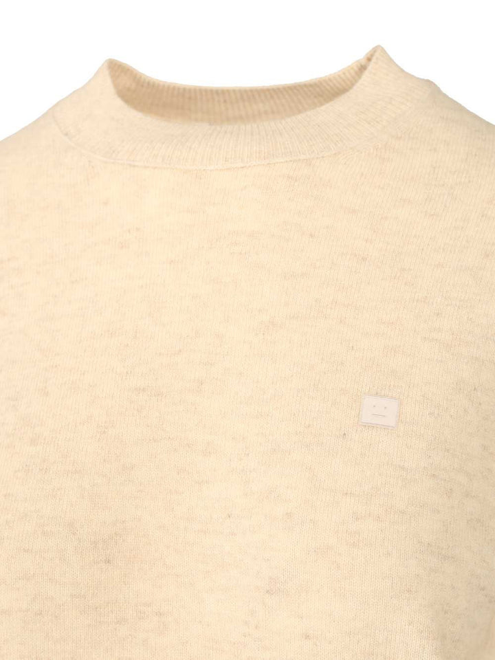 Acne Studios Crew Neck Sweater Knitwear - Beige | e314ffdfc3a25b2cc807858d8920688e4528a8bf