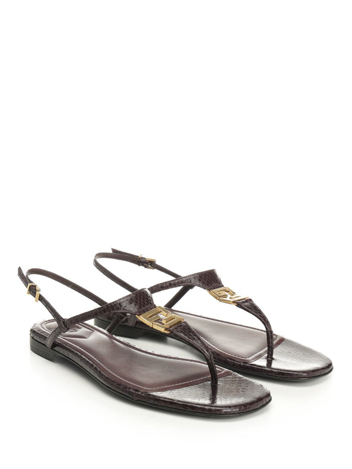 Fendi Fendi Ffold Scarpe basse - Bordeaux | 01f0d04a216a20fcfc26037f1aa8bb27762c3ee5