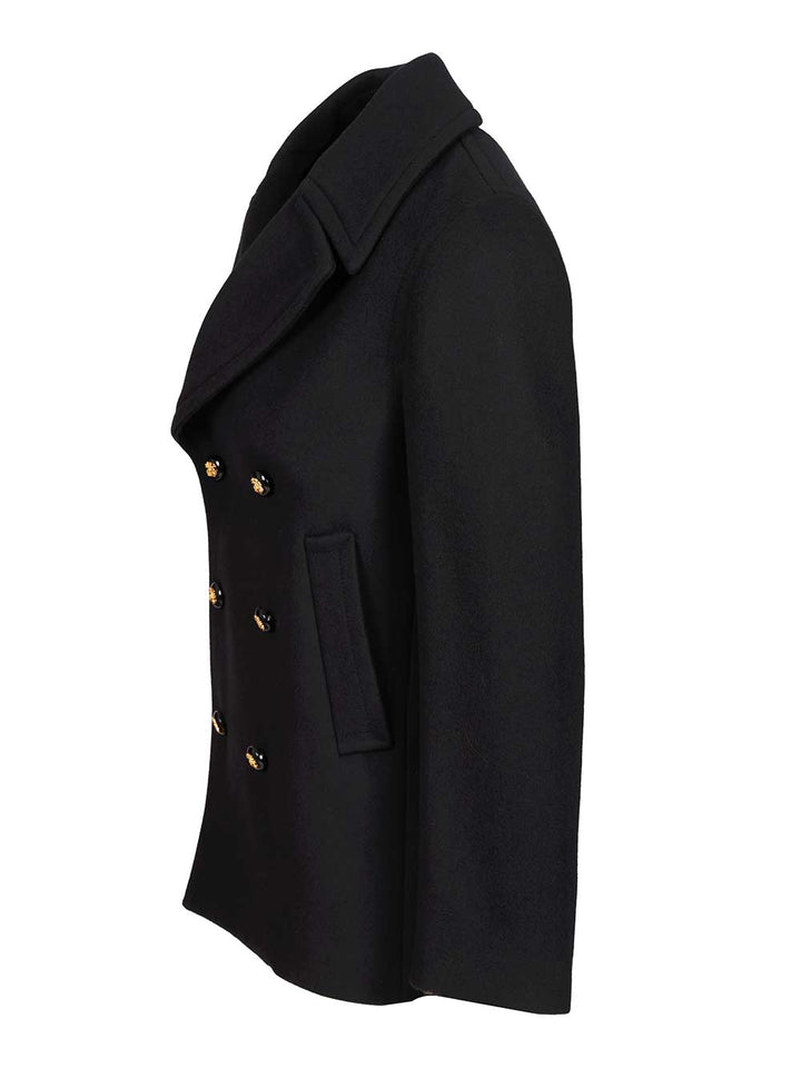 Valentino Garavani Wool Pea Coat Coats - Blue | 817f9e6d16e699d21e7c0b7736b53e69e0e52744