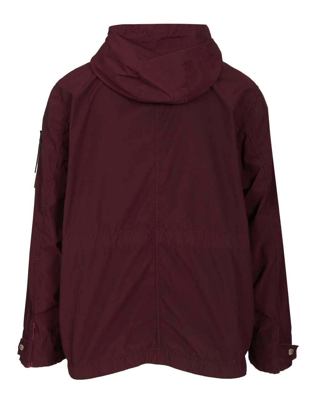 Stone Island Hooded Jacket Jackets - Bordeaux | 1614bf33fd7a3a722f47be056340fe23c4670c7c