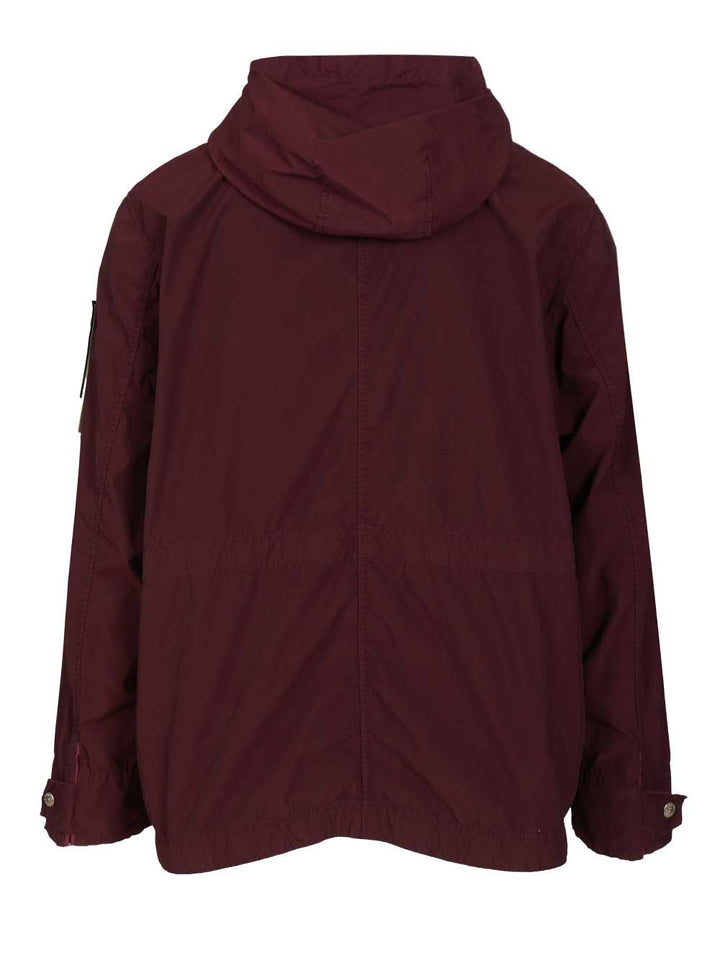 Stone Island Hooded Jacket Jackets - Bordeaux | 1614bf33fd7a3a722f47be056340fe23c4670c7c