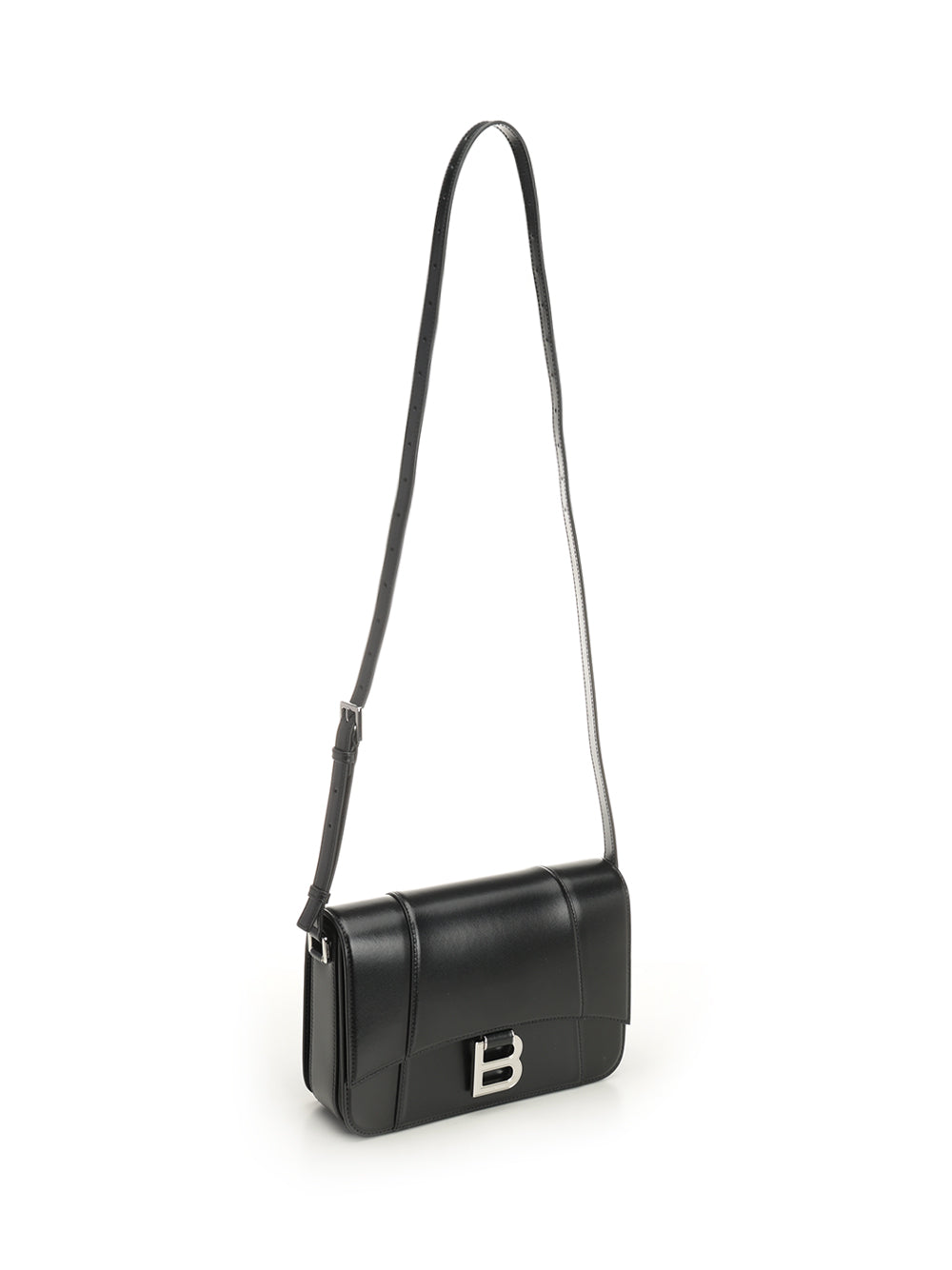 Balenciaga Hourglass Medium Flap Bag Crossbody Bags - Black | 878cd175ddba4b6c0b6c2bcd1e2b5d131ea1ab8b