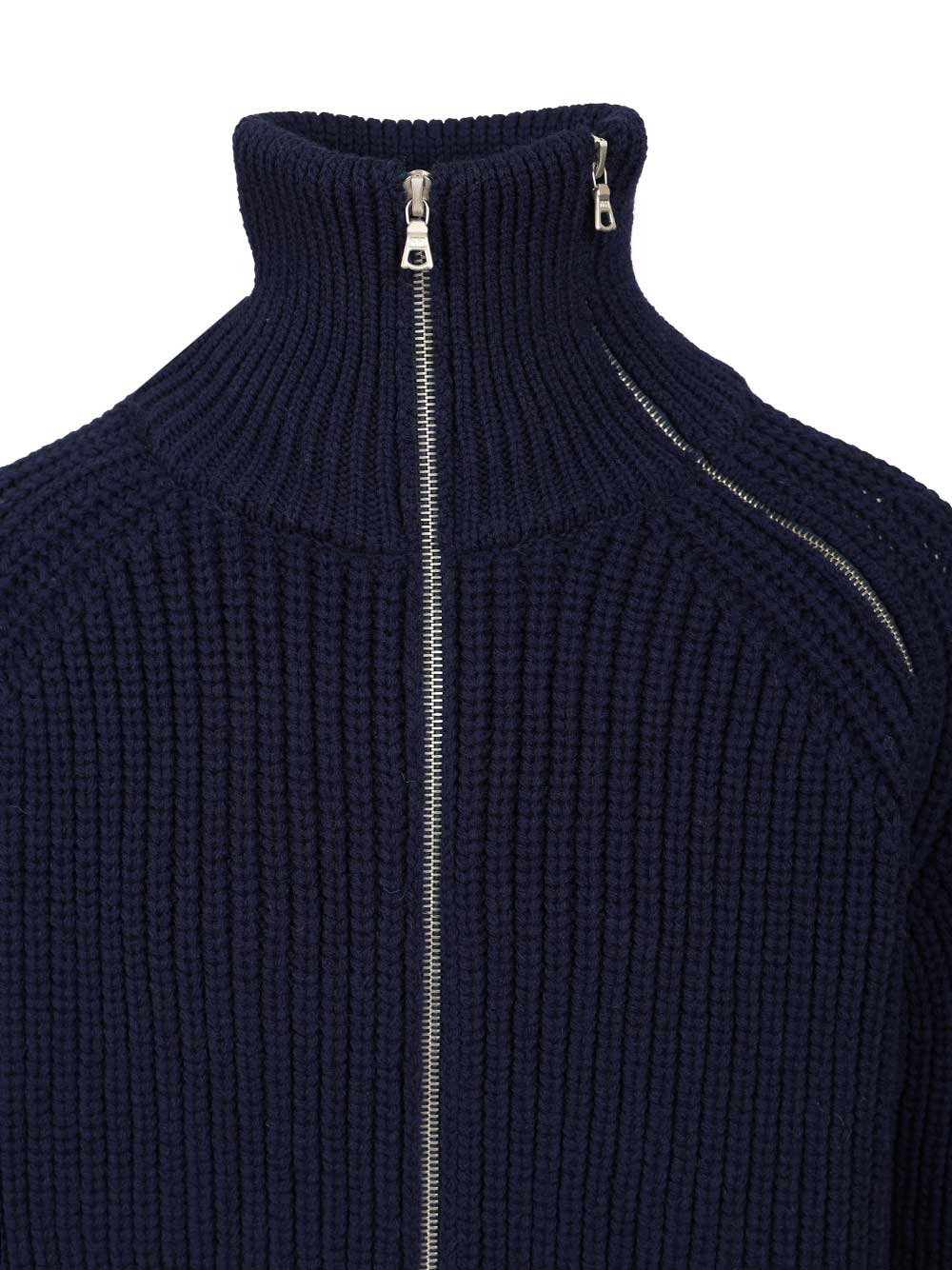 Dries Van Noten Zip Cardigan Knitwear - Blue | 680a6507f432a7fc477c1b20e2ac1a35feb2aad6