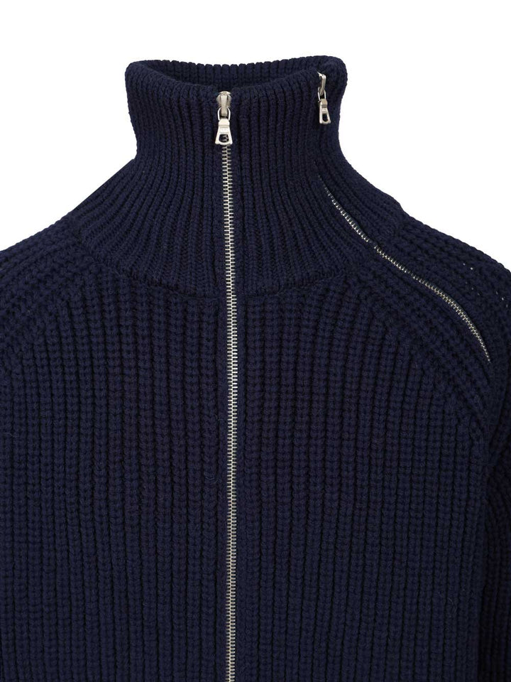 Dries Van Noten Zip Cardigan Knitwear - Blue | 680a6507f432a7fc477c1b20e2ac1a35feb2aad6