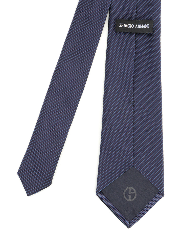 Giorgio Armani Silk And Cotton Tie Ties And Bow Ties - Blue | 6c4cd701ea66637f0e09d1b02e260783d4b63395
