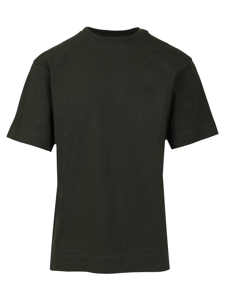 Dries Van Noten Cotton Crew Neck Short-Sleeved T-Shirt - Green | d7818ff575fa9cb0f5810b729d8849c35e67ec56