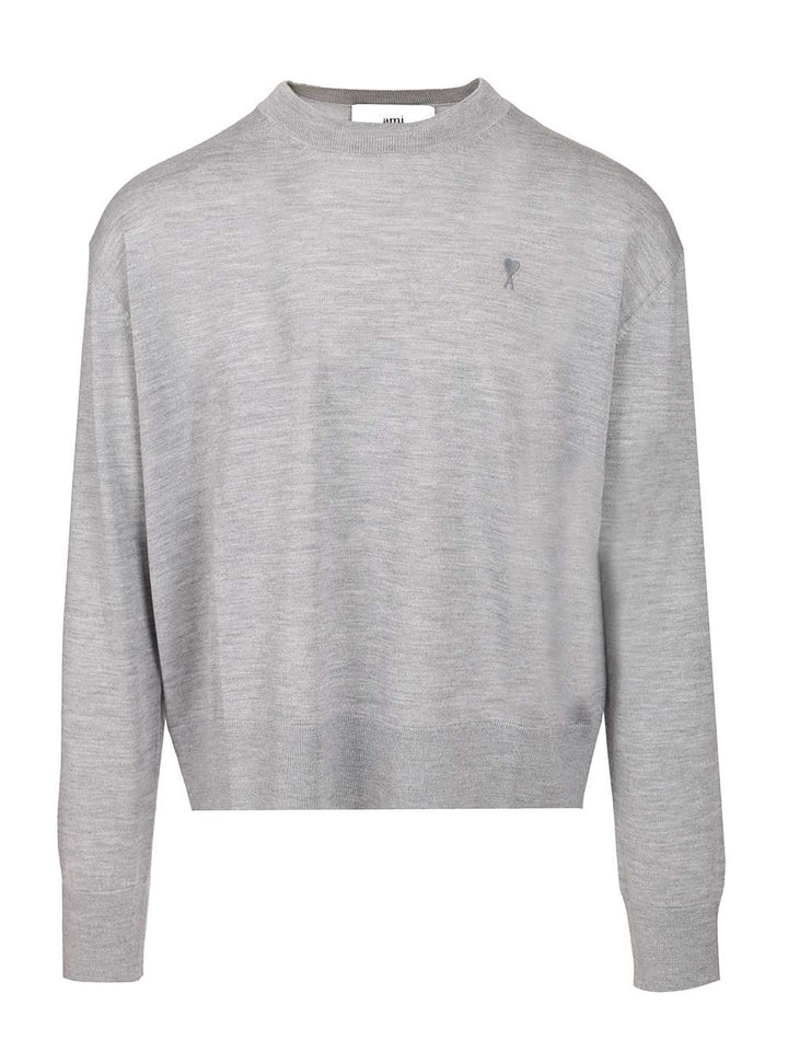 Ami Ami De Coeur Sweater Knitwear - Grey | 06e7e116ef77533289d494e88ab477dcdaf2967e