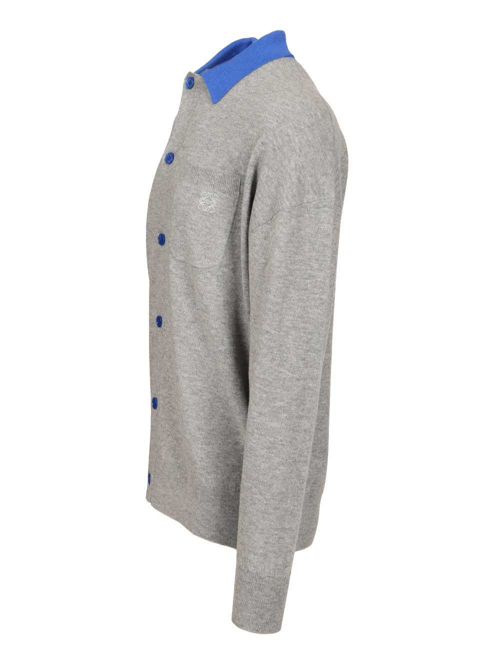 Loewe Polo Cardigan Polo shirt - Grey | 51afd6f834c35616a65eb3f39040fd5bfaaf7970