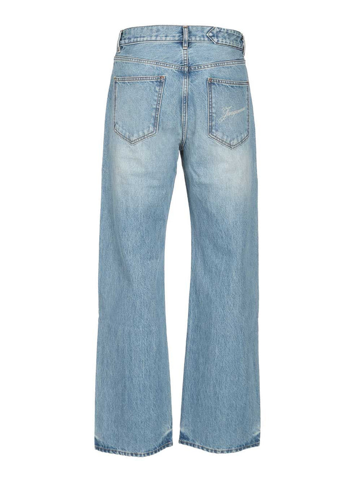 Jacquemus Straight  In De-Nîmes Denim Jeans - Light blue | 351b6e6095f891a63d05d9d465a2588d3250ee24