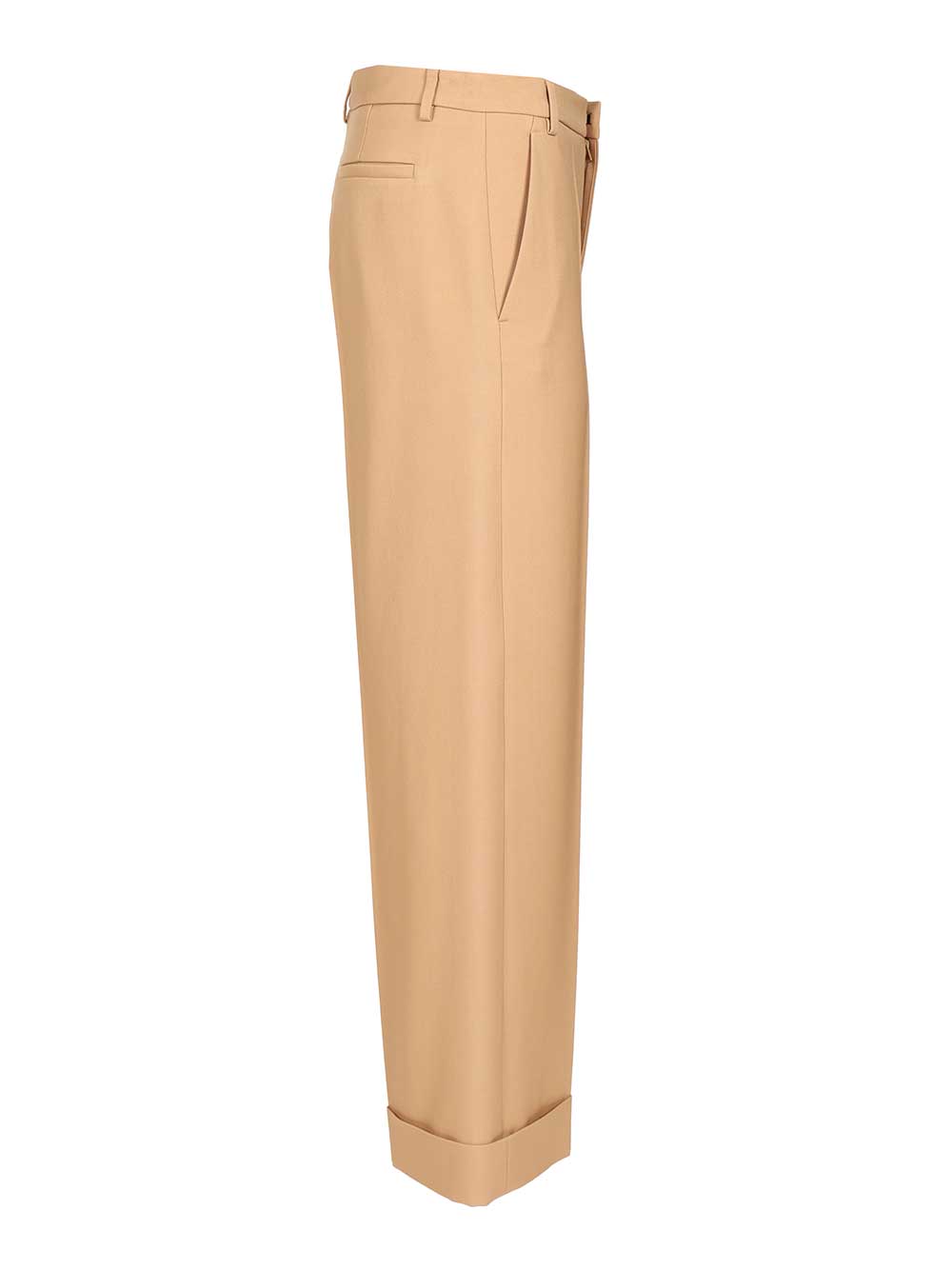 Valentino Garavani Valentino Wool Trousers - Beige | 17b892ac15ec4e044b2a478165584b35f644fc2e