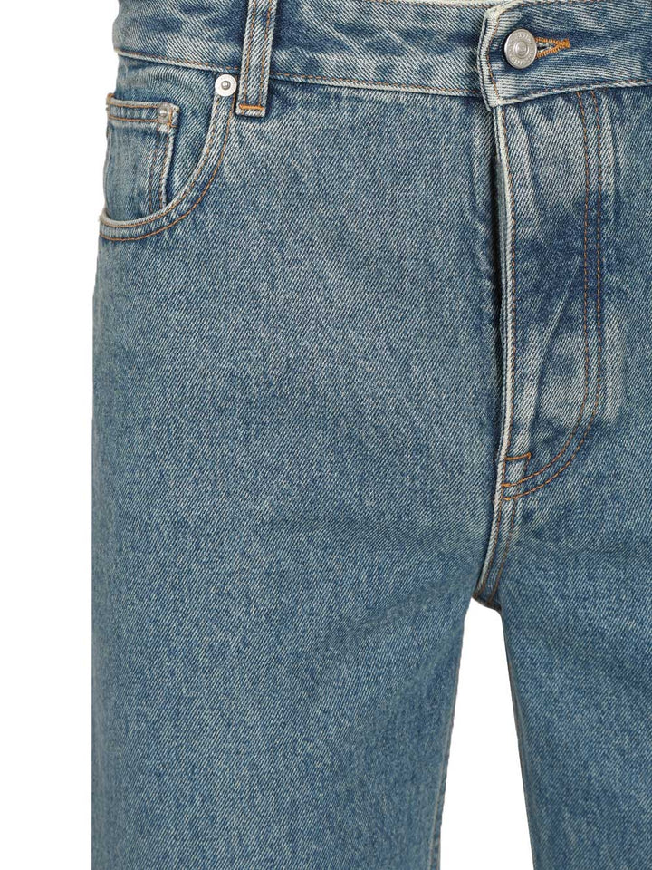 Valentino Garavani Denim Trousers With Cabochons Jeans - Blue | b75fdbed95f67e09413b58eb641419a6c2350923