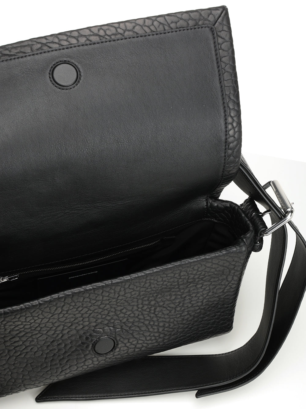 Alexander Wang Ricco Medium Flap Bag Crossbody Bags - Black | 5e1ba4a2882ecd10832666f3771c89df2377e63b