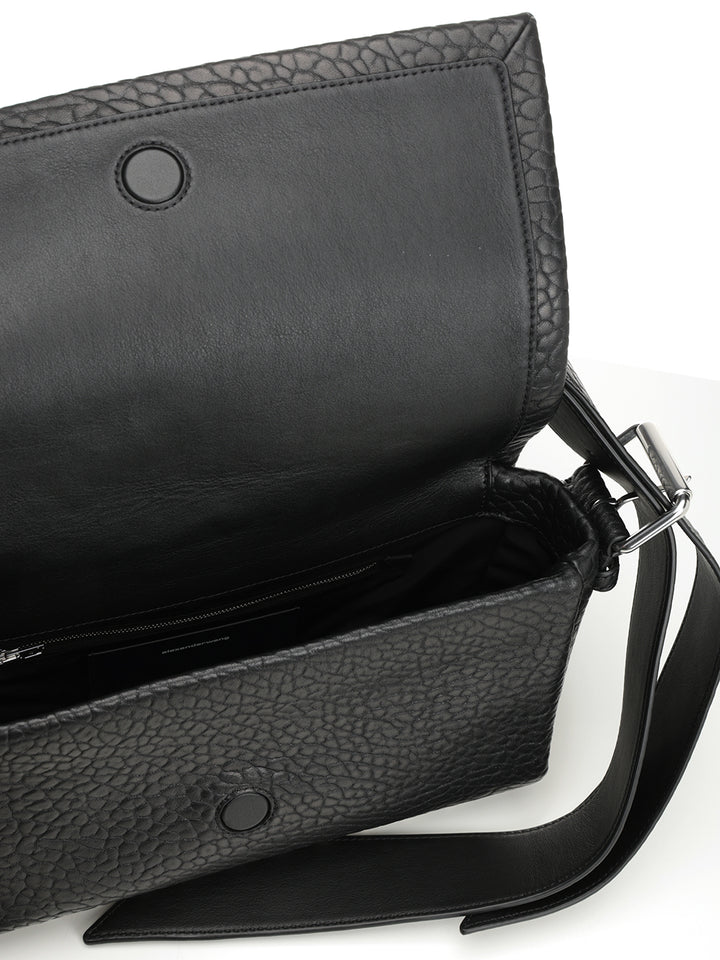 Alexander Wang Ricco Medium Flap Bag Crossbody Bags - Black | 5e1ba4a2882ecd10832666f3771c89df2377e63b