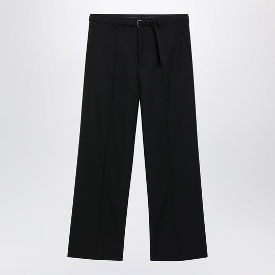 Black Wool Trousers With Belt
