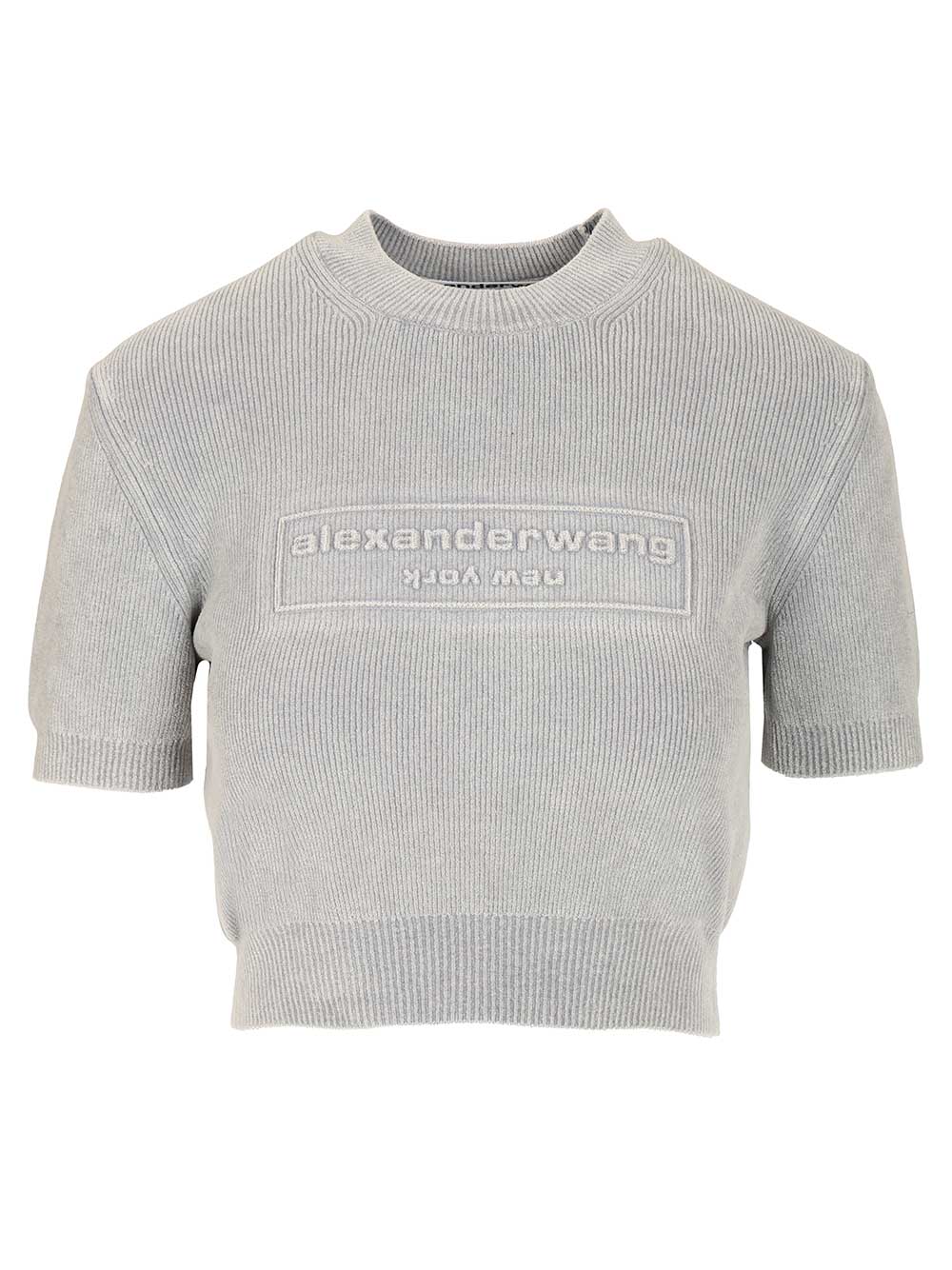 Alexander Wang Short T-Shirt Sweatshirts - Grey | 1bae66e2edfc1590a95f84865fdfb174cf2ed792