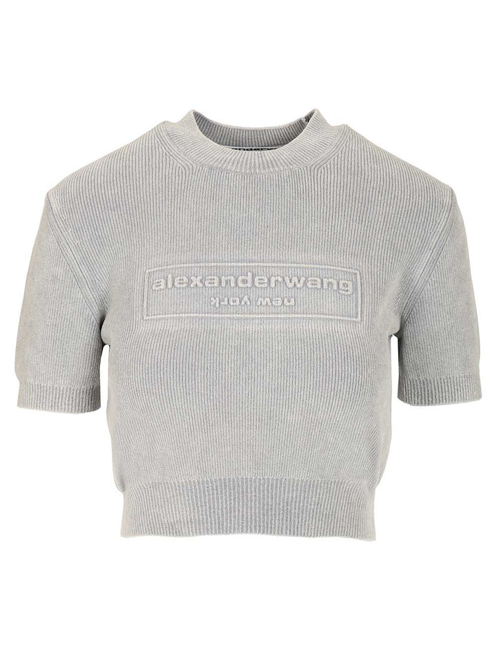 Alexander Wang Short T-Shirt Sweatshirts - Grey | 1bae66e2edfc1590a95f84865fdfb174cf2ed792