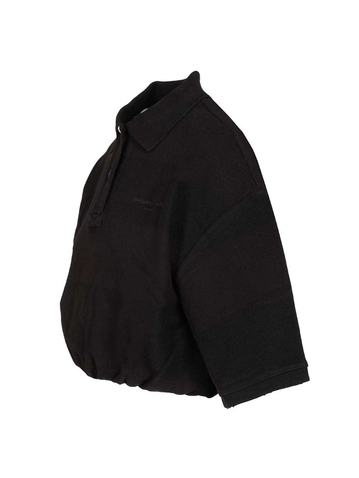 Alexander Wang Deconstructed Polo Shirt Shirts - Black | 391bacb7641e83f80a90723d85c96b4293bb3bc5
