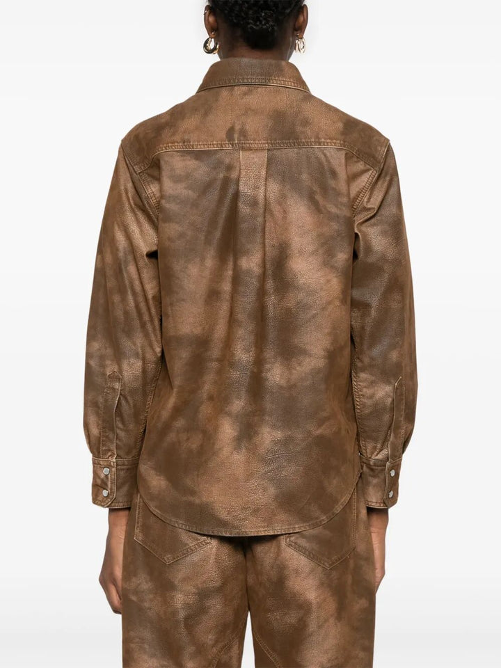 Marant ÉToile Denim&leather - Brown | 17dac33dfd6b732587766b4fae4be4f7abeaa538