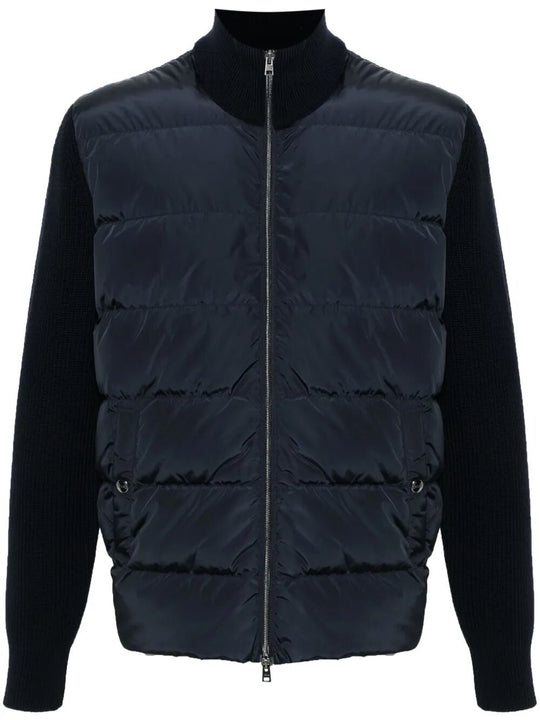 Nylon And Wool Padded Cardigan