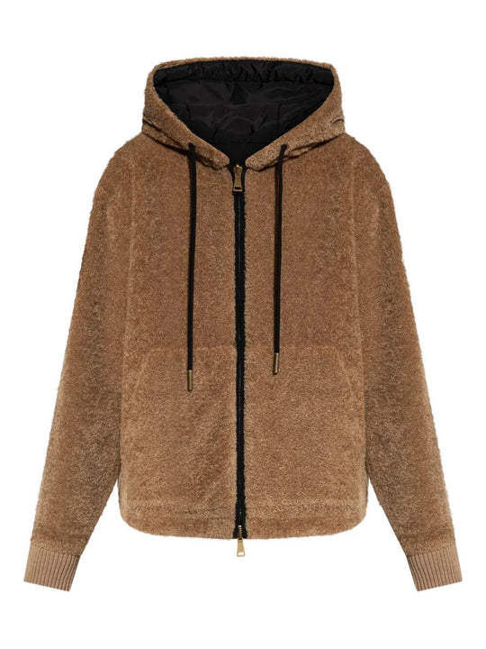Teddy And Nylon Reversible Padded Hoodie