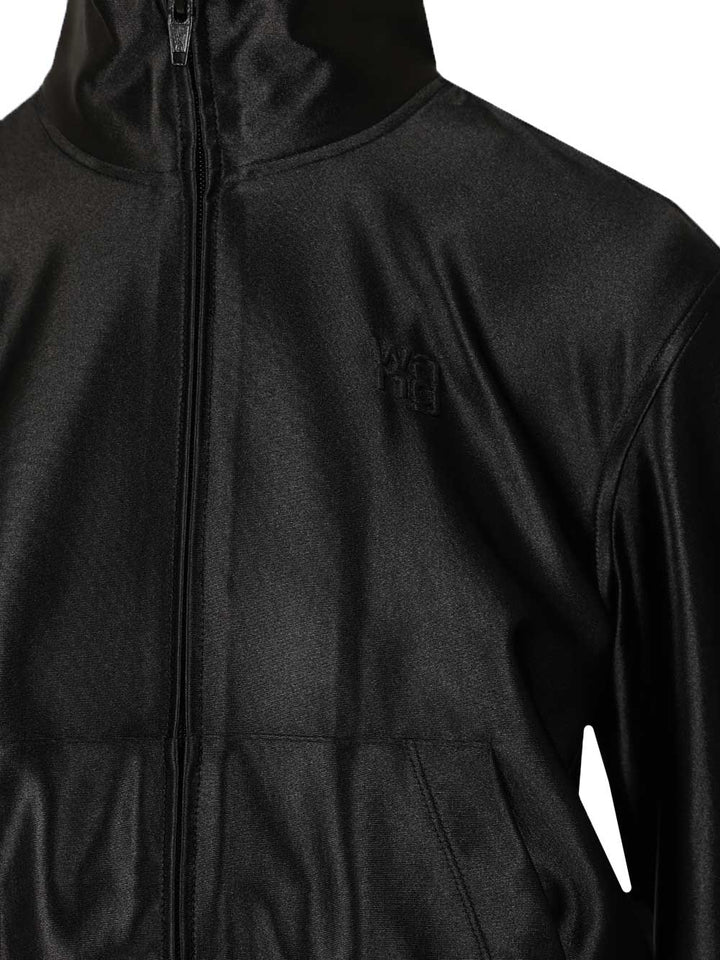 Alexander Wang Zip-Up Hoodie Sweatshirts - Black | 48c94537871584900f24235cf049e7e11e1ed7ae