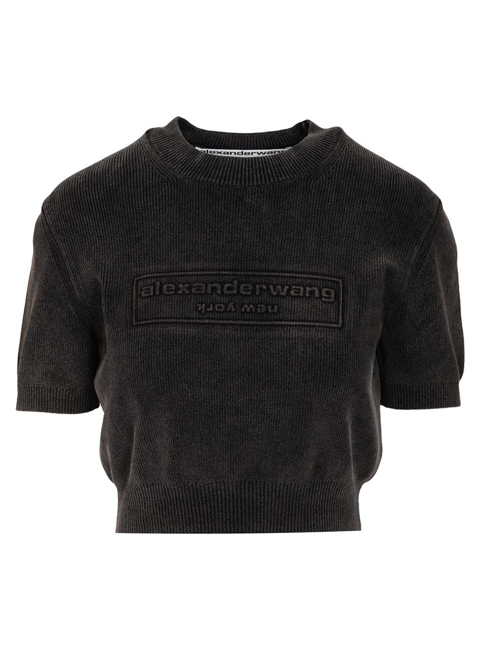 Alexander Wang Short T-Shirt Sweatshirts - Black | 35555aa7e0749b9f3f3978c26df19bc8d8e6aba3