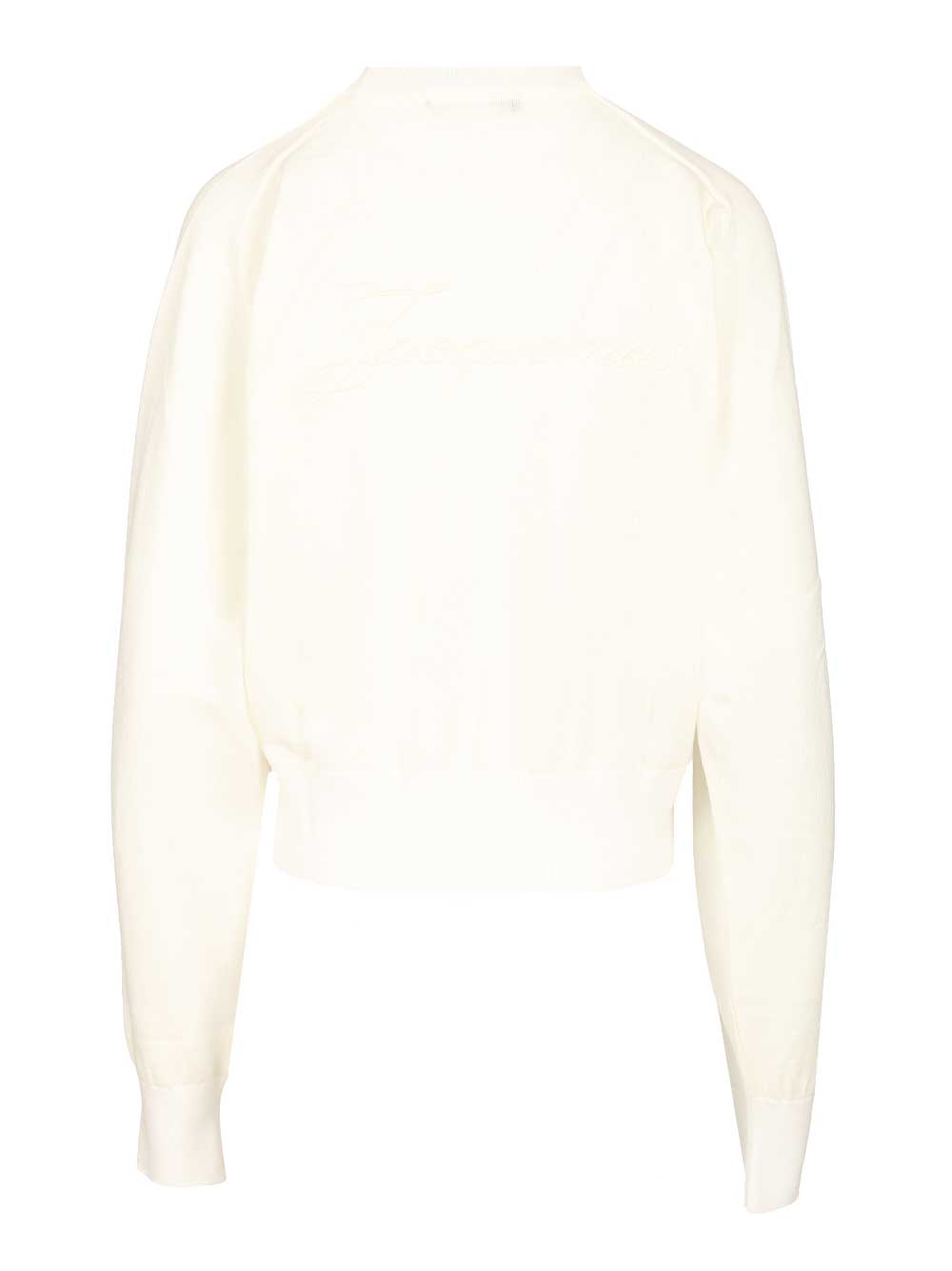 Jacquemus Embroidered Sweater Knitwear - White | 3d57c5604eb45378e0788d8533252446b0627629