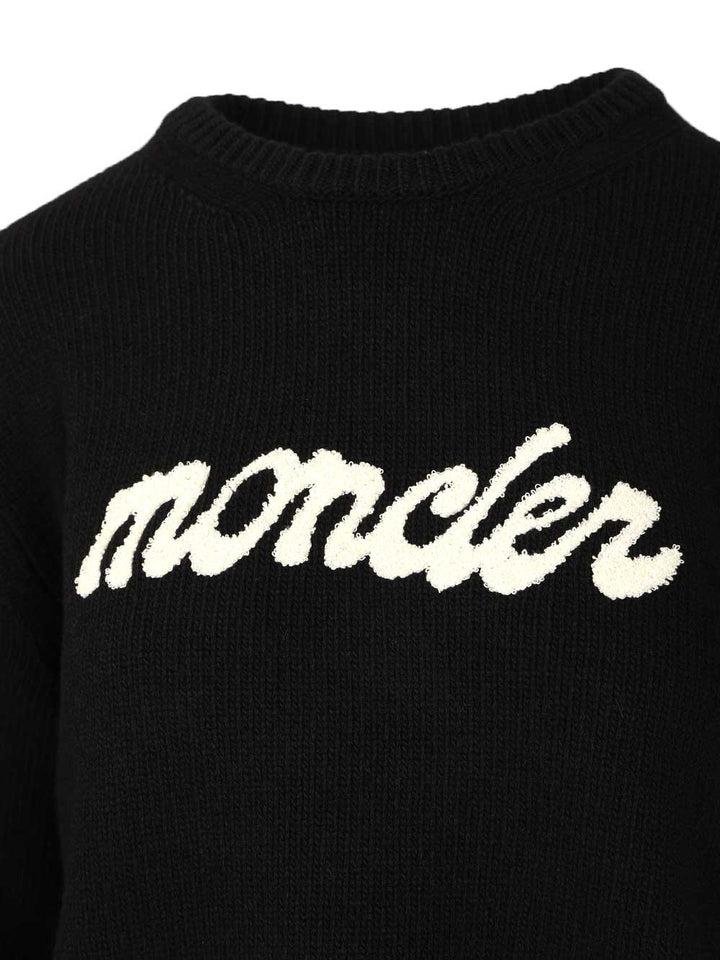Moncler Wool And Cashmere Sweater Knitwear - Black | a25ae50ef2078d4e5a09cf10f7b18e8436b12d35