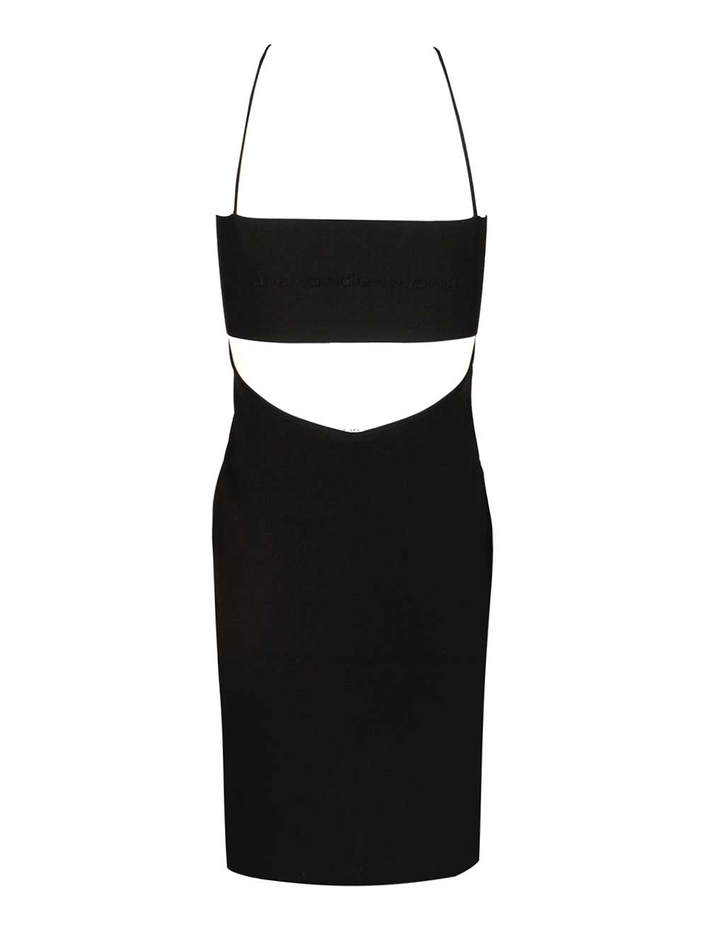 Alexander Wang Slip Dress With Logo Dresses - Black | 08a40806ffda4ea6842f6cdd8442d5b1e96e49cd