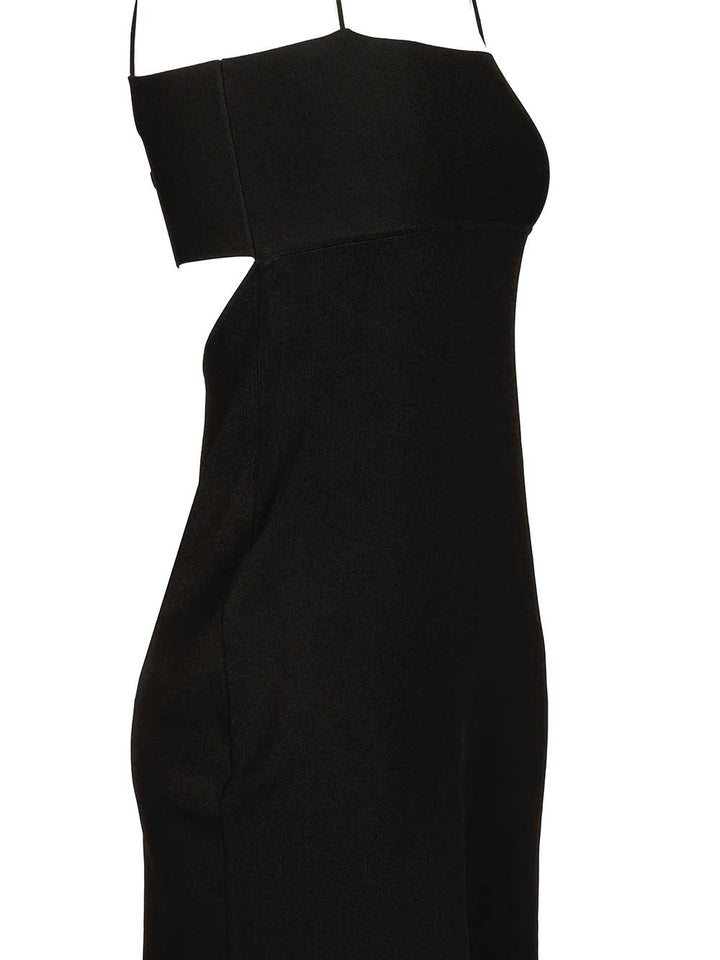 Alexander Wang Slip Dress With Logo Dresses - Black | 750dcff9c1afec6b02656d59b9d14f3f6e0a9845