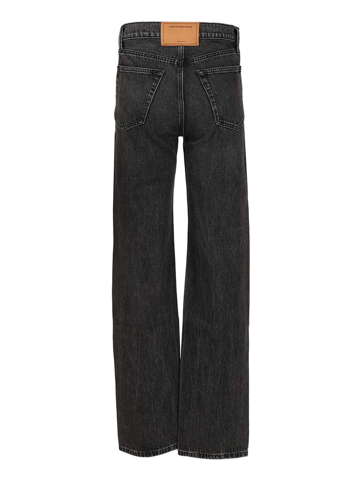 Alexander Wang Ez Logo Jeans - Grey | 877ac3e023c121bcf9804059e712b0ba1ae776e8